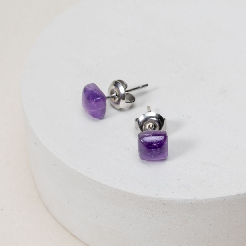 Boucles d'oreilles Nora - Améthyste